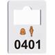 9417865 LMS214 Garderobemerker plast nummerert 401-500 plastmerker med hull til garderobe